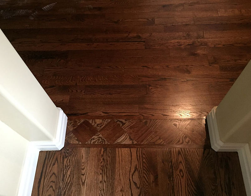 Red Oak Floor With Custom Border